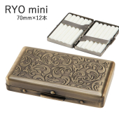この(R.Y.O.ミニ手巻きタバコケースRYO CASE mini70mm（レギュラー）×12本収納  スリム用真鍮古美アラベスク1-23629-31)の商品詳細ページを見る