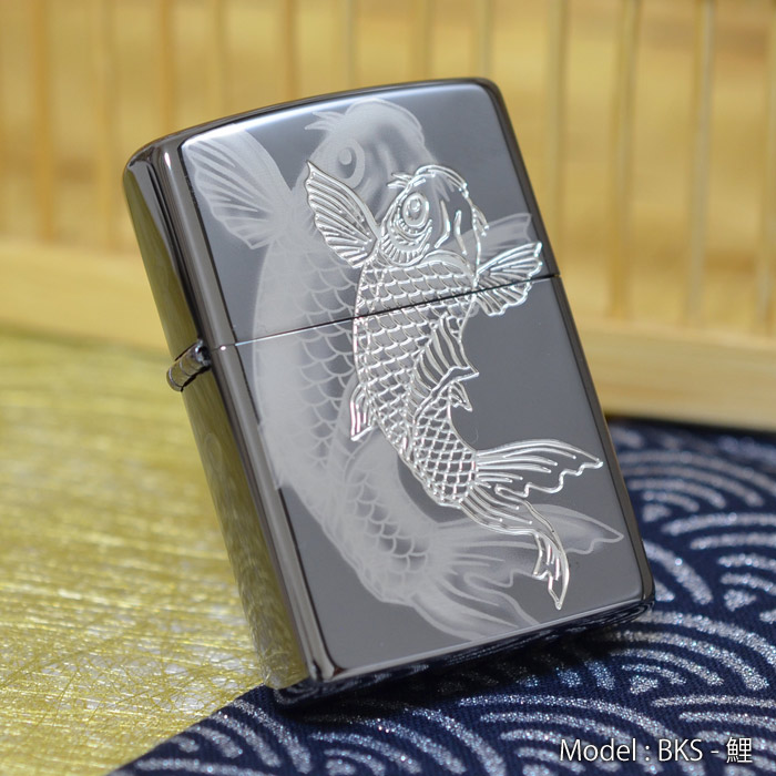 レーザー&エッチング鯉の飛躍-銀(2BKS-鯉)2BKS-CARP2