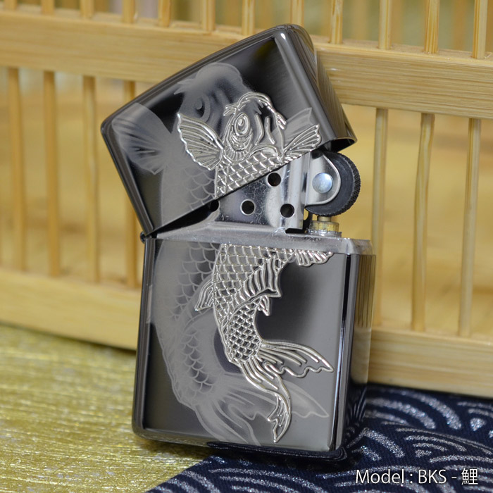 レーザー&エッチング鯉の飛躍-銀(2BKS-鯉)2BKS-CARP2