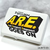 限定生産100個阪神タイガースZippo「A.R.E. GOES ON 2024」(A)ホワイトHTZ-ARE GOES ON カラー