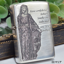 Zippoマリア銀いぶし加工