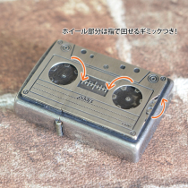 カセットテープZippoブラスメッキ バレルメタル貼り 