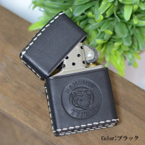 阪神タイガースZippo革巻き ロゴ型押しHTZ-レザー ブラック