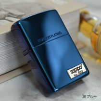 チタンコート&ワンポイントロゴプレート(B)ブルー 青
