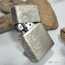 和柄 風神雷神4面連続エッチング加工NI（シルバー）