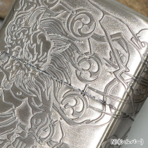 和柄 風神雷神4面連続エッチング加工NI（シルバー）