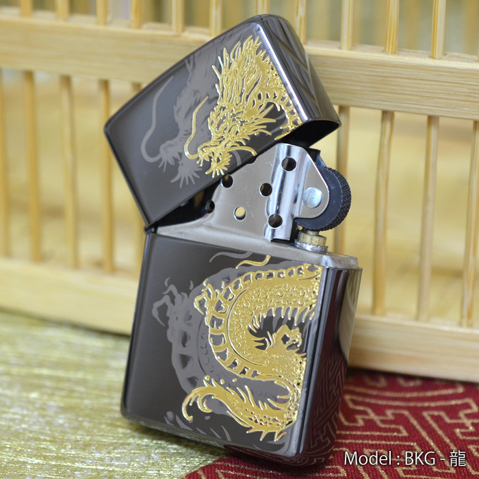 レーザー&エッチング龍の息吹-金(2BKG-龍)2BKG-RYU