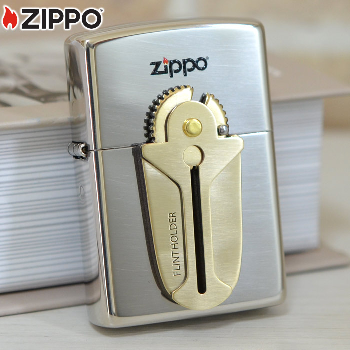 この(発火石をストックできるフリントホルダー付きZIPPOSV/B（シルバー）)の商品詳細ページを見る