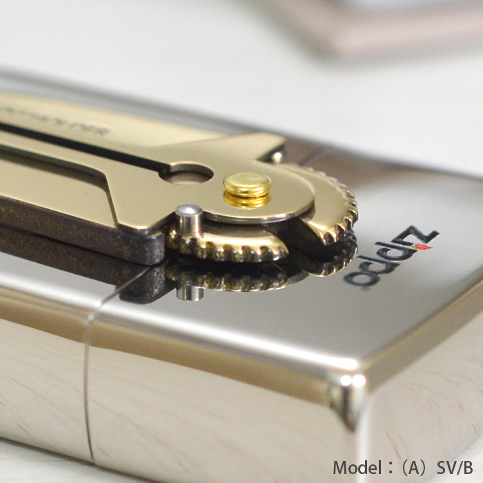 発火石をストックできるフリントホルダー付きZIPPOSV/B(シルバー)