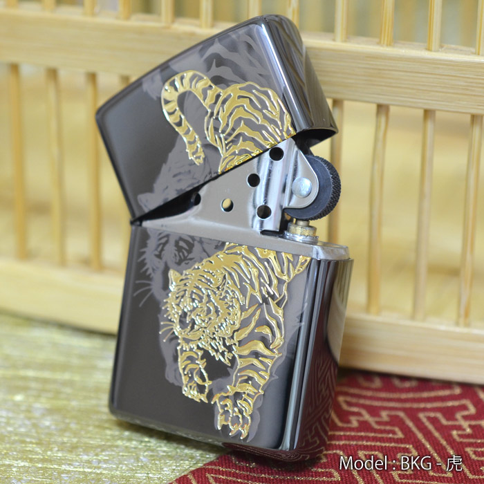 レーザー&エッチング虎の咆哮-金(2BKG-虎)2BKG-TIGER2