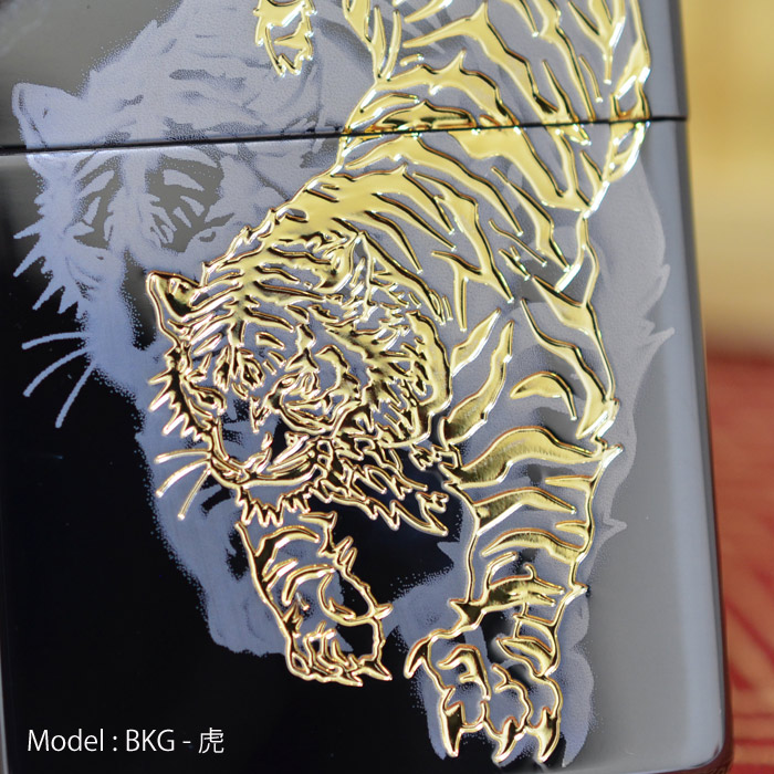 レーザー&エッチング虎の咆哮-金(2BKG-虎)2BKG-TIGER2