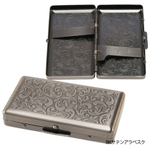 R.Y.O.ミニ手巻きタバコケースRYO CASE mini70mm（レギュラー）×12本収納  スリム用BKサテンアラベスク1-23729-51