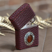 限定生産 Lizard Leatherトカゲ革巻き メタル石付きレッド（赤メノウ） 