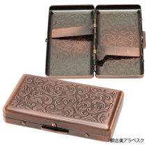 R.Y.O.ミニ手巻きタバコケースRYO CASE mini70mm（レギュラー）×12本収納  スリム用銅古美アラベスク1-23529-25
