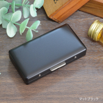 R.Y.O.ミニ手巻きタバコケースRYO CASE mini70mm（レギュラー）×12本収納  スリム用マットブラック1-23069-10