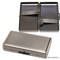 R.Y.O.ミニ手巻きタバコケースRYO CASE mini70mm（レギュラー）×12本収納  スリム用ブラックサテン1-23726-51