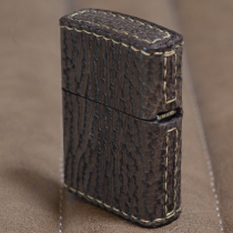 限定生産 Lizard Leatherトカゲ革巻き メタル石付きブラウン（タイガーアイ） 